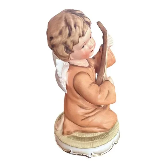 Vtg Gorham Angel’s Serenade Guitar Player Bone China Figurine by Maruri 4.25in T - Picture 2 of 6